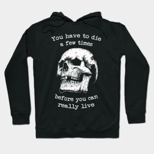 Bukowski quote skull Hoodie