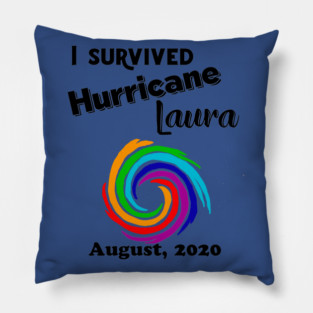 Cool I survived Hurricane Laura Art Pillow