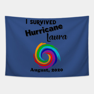 Cool I survived Hurricane Laura Art Tapestry