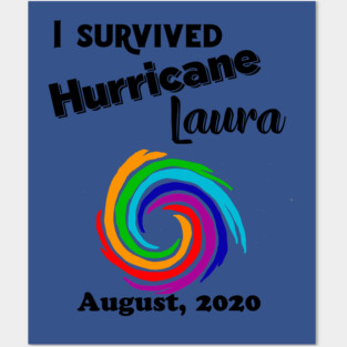 Cool I survived Hurricane Laura Art Posters and Art
