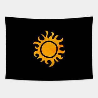 An Amazing Art Of Sun - Radiate Positivity In Pastel Yellow Tapestry