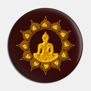 Buddha Meditation, Lotus Flower, Anahata, Heart Chakra Pin