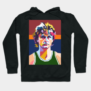 Larry Bird colorful pop art Hoodie