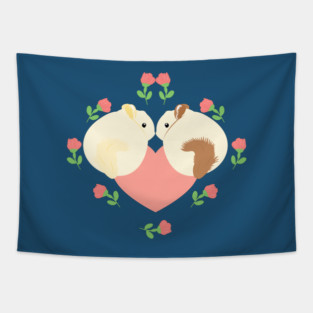 Chinchilla Couple Tapestry