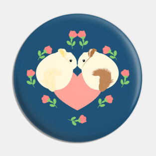 Chinchilla Couple Pin