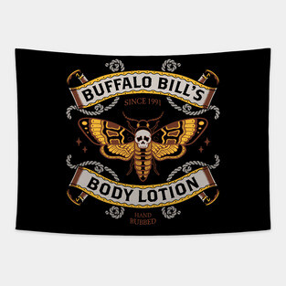 Buffalo Bill's Body Lotion - Horror Movie - Distressed Vintage Tattoo Tapestry