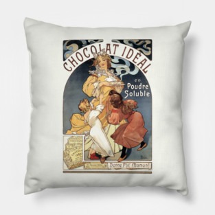 Art Nouveau Poster for Chocolate Ideal Pillow