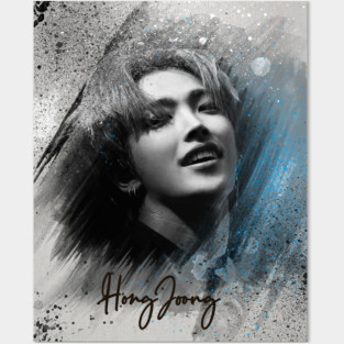 ATEEZ Illustrations - Hongjoong Fanart - Kpop print Kpop poster Kim Hongjoong Ateez merch Posters and Art