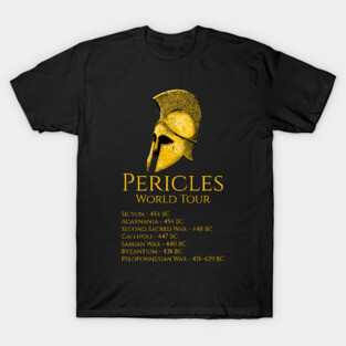 Ancient Greek History Pericles World Tour Classical Athens T-Shirt