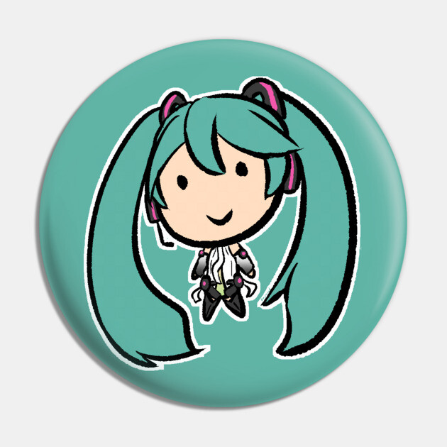 VOCALOID Miku (Append) chibi Miku Pin TeePublic