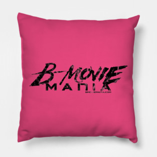 B-Movie Mania Black Logo Pillow