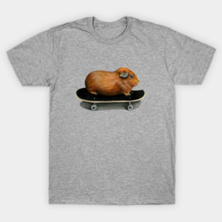 Chunky Guinea Pig Skateboard T-Shirt