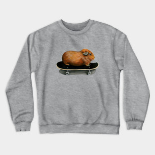 Chunky Guinea Pig Skateboard Crewneck Sweatshirt
