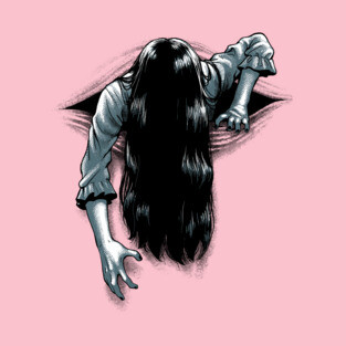 Scary Ghost Girl Coming Out Of Your Wherever T-Shirt