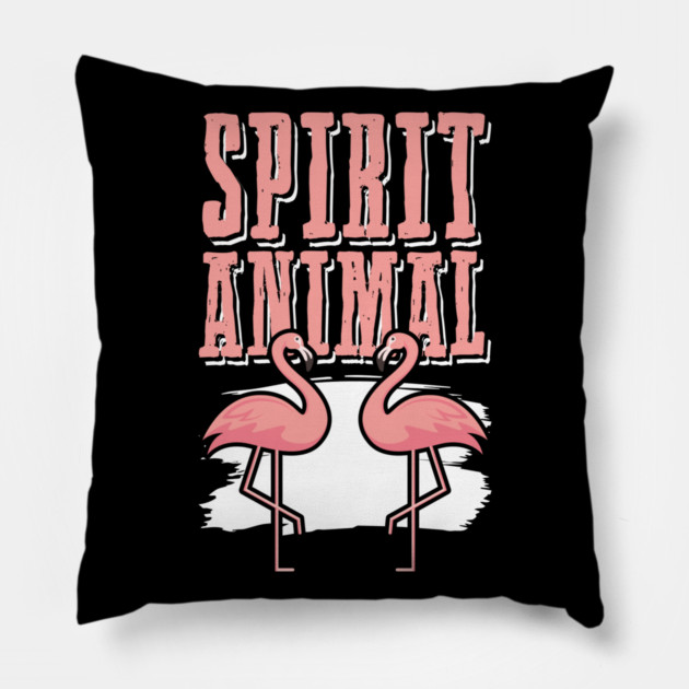 Flamingo Spirit Animal Pillow by belownormal