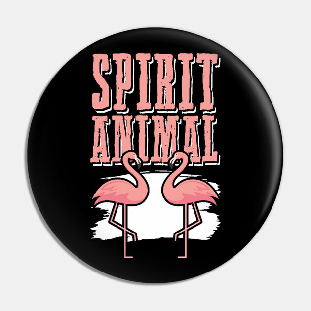 Flamingo Spirit Animal Pin by belownormal