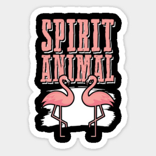 Flamingo Spirit Animal Sticker