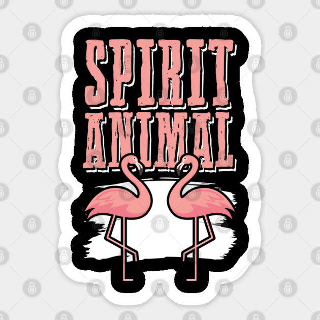 Flamingo Spirit Animal Sticker by belownormal