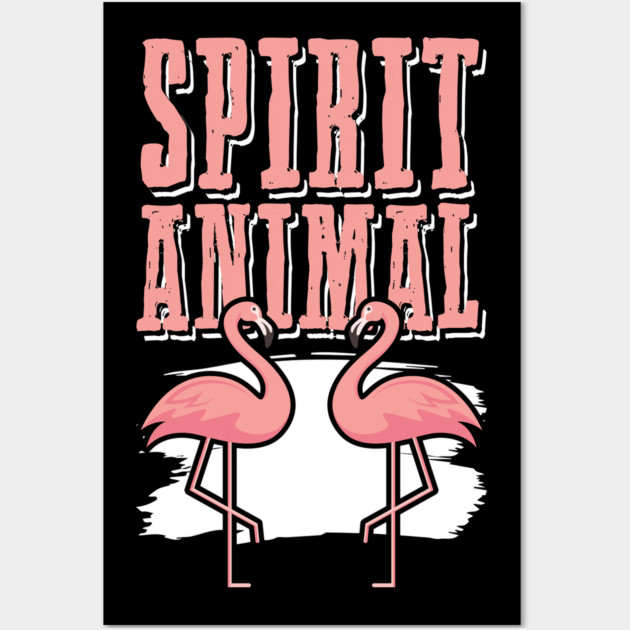 Flamingo Spirit Animal Wall Art by belownormal