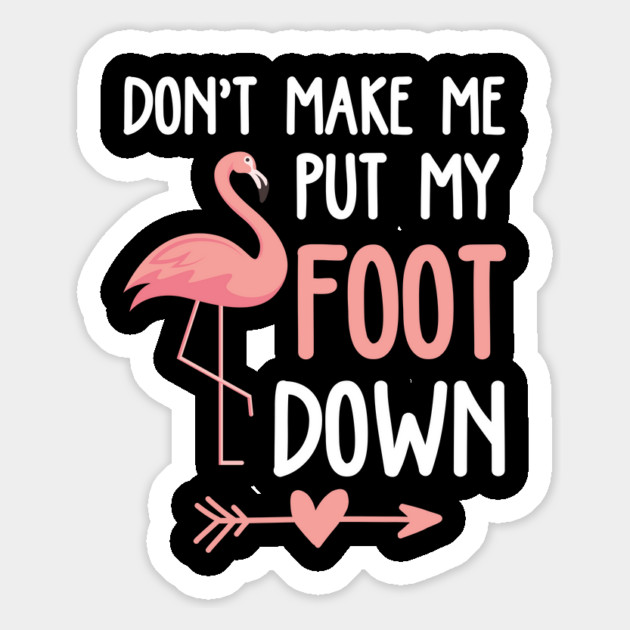 Flamingo Don't Make Me Put My Foot Down Magnet by belownormal