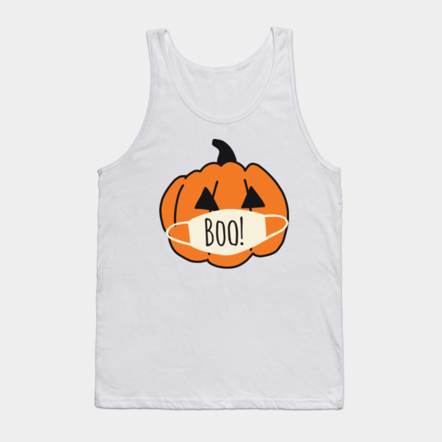 Halloween 2020 Pumpkin With Coronavirus Face Mask Edit View Tank Top by Sandra Hutter Designs