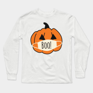 Halloween 2020 Pumpkin With Coronavirus Face Mask Edit View Long Sleeve T-Shirt
