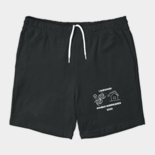 I Survived Double Hurricanes Laura/Marco 2020 Funny Weather Shorts