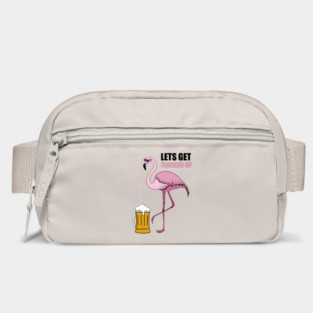 Let's get Flocked up Flamingo drinking beer Bag
