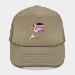 Let's get Flocked up Flamingo drinking beer Hat