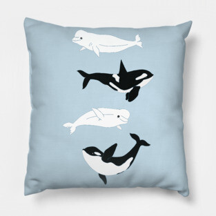 Orcas & Belugas Pillow