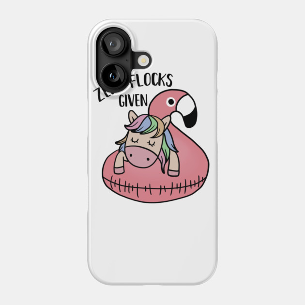 Zero Flocks Given Unicorn Flamingo Phone Case by logiamerch