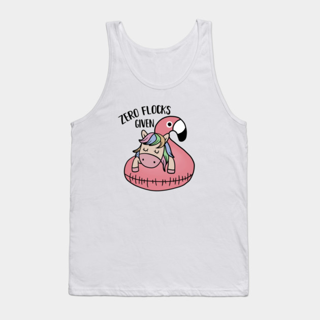Zero Flocks Given Unicorn Flamingo Tank Top by logiamerch