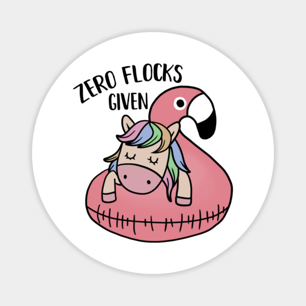 Zero Flocks Given Unicorn Flamingo Magnet by logiamerch