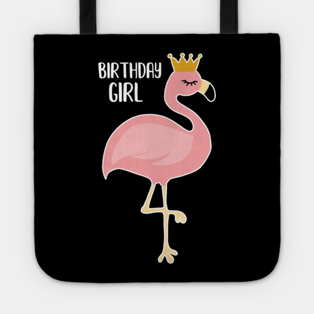 Pink Flamingo, Birthday Girl Gift Princess Tote by logiamerch