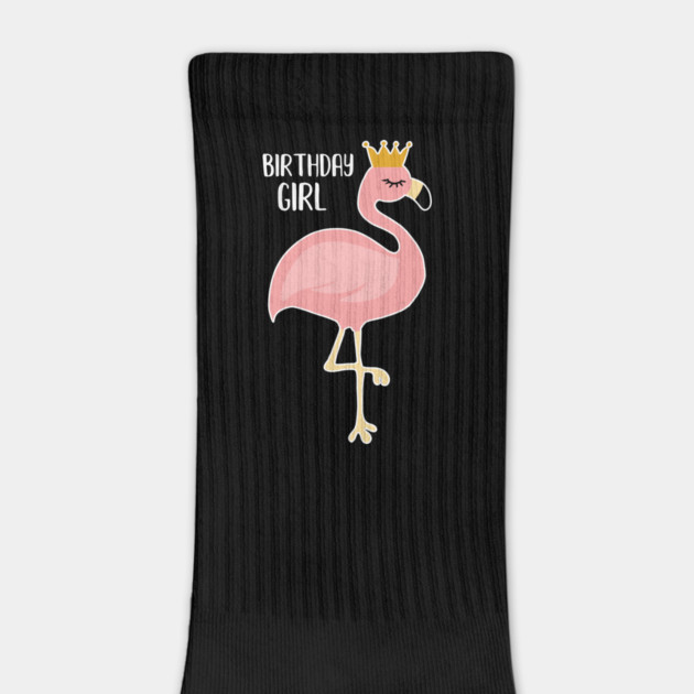 Pink Flamingo, Birthday Girl Gift Princess by logiamerch