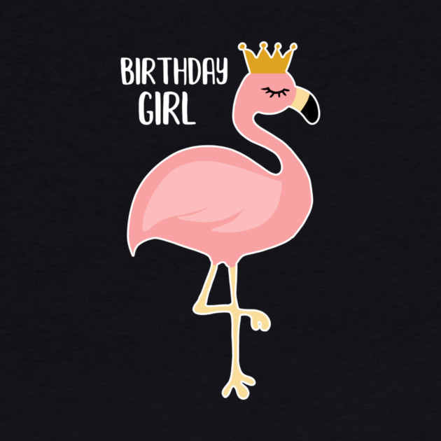Pink Flamingo, Birthday Girl Gift Princess by logiamerch