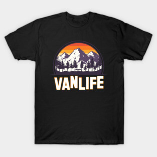 Retro Van I VanLife Camping & Mountains T-Shirt