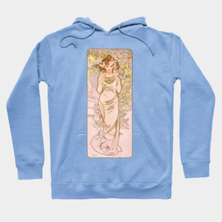 The Flowers: Rose  by Alphonse Mucha Hoodie