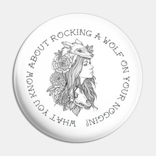 Wolf Noggin Pin