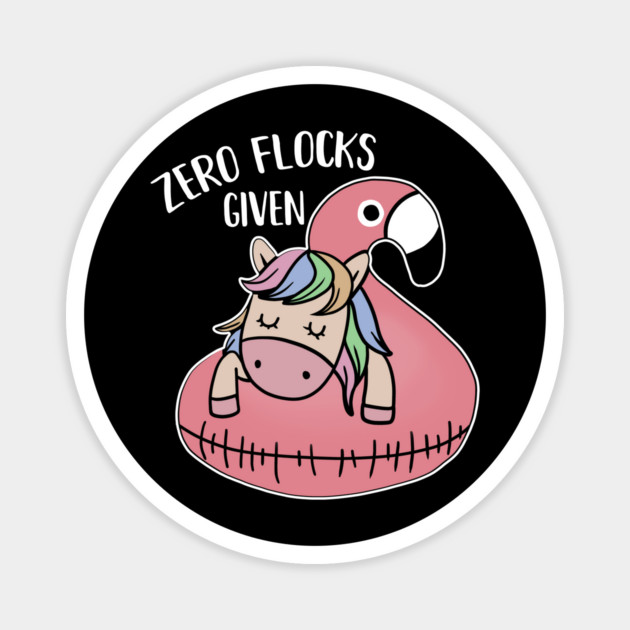Zero Flocks Given Unicorn Flamingo Lover Magnet by logiamerch