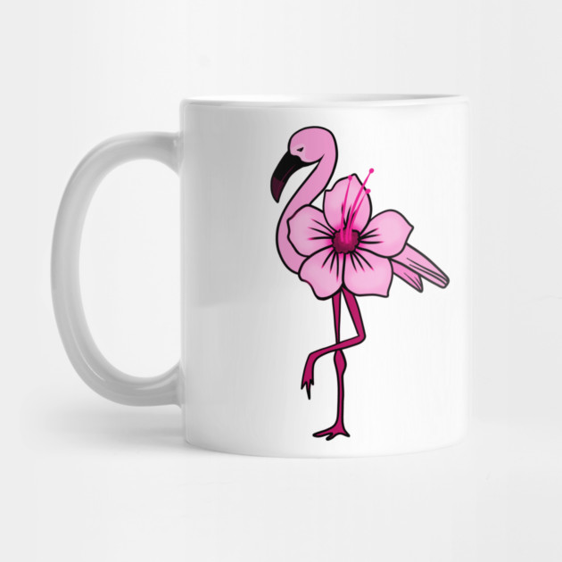 Flamingo Floral, Hawaiian Flower, Love Flamingos by logiamerch