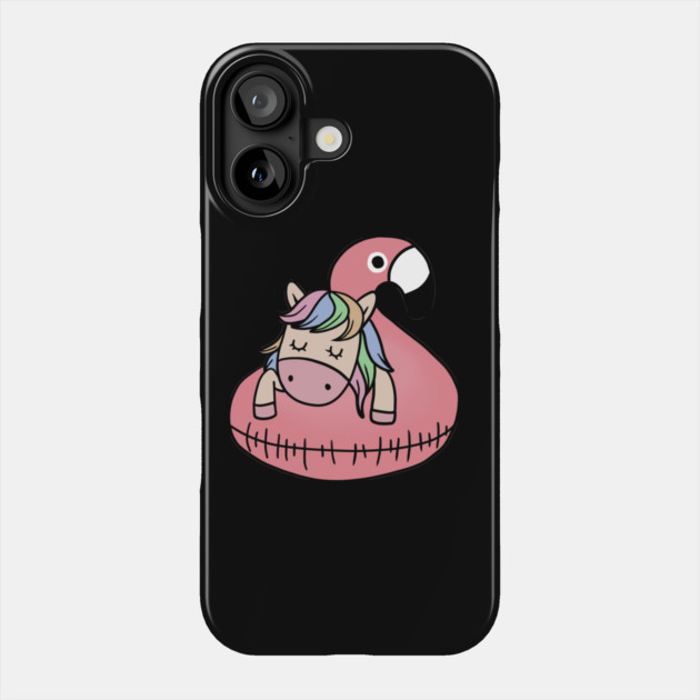 Unicorn Flamingo Chillin Phone Case by logiamerch
