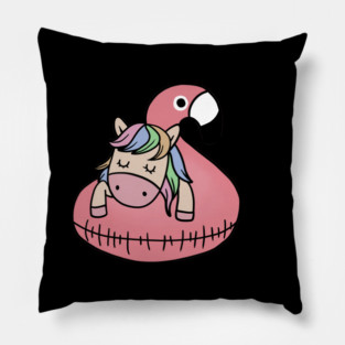 Unicorn Flamingo Chillin Pillow