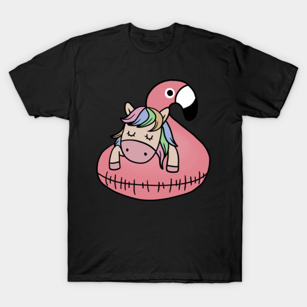 Unicorn Flamingo Chillin T-Shirt by logiamerch