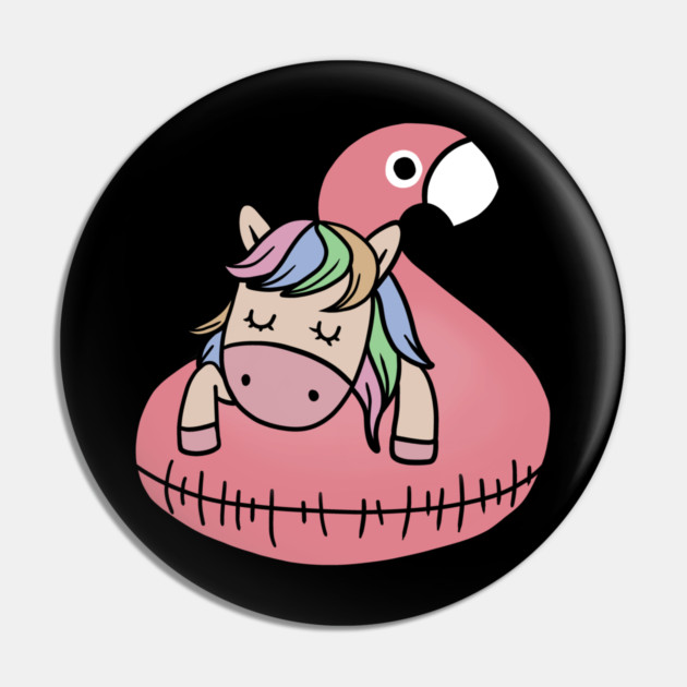 Unicorn Flamingo Chillin Pin by logiamerch