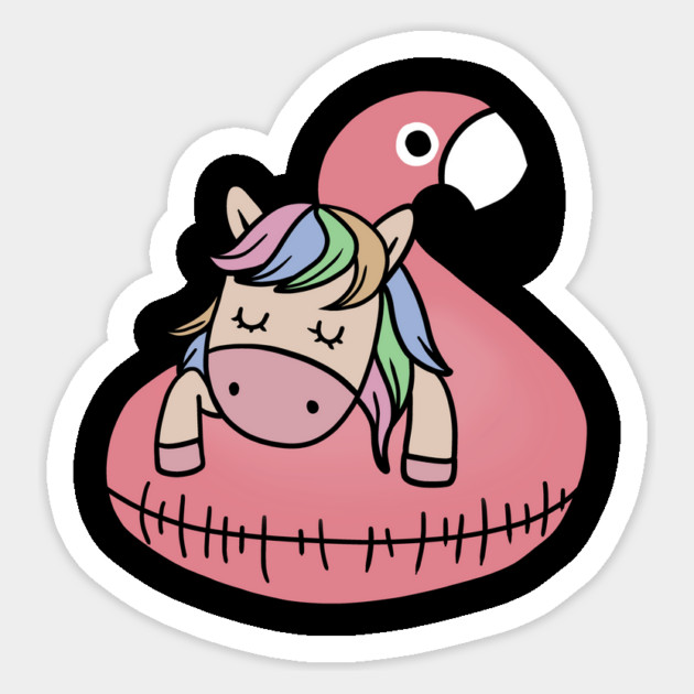 Unicorn Flamingo Chillin Sticker by logiamerch
