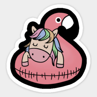 Unicorn Flamingo Chillin Magnet