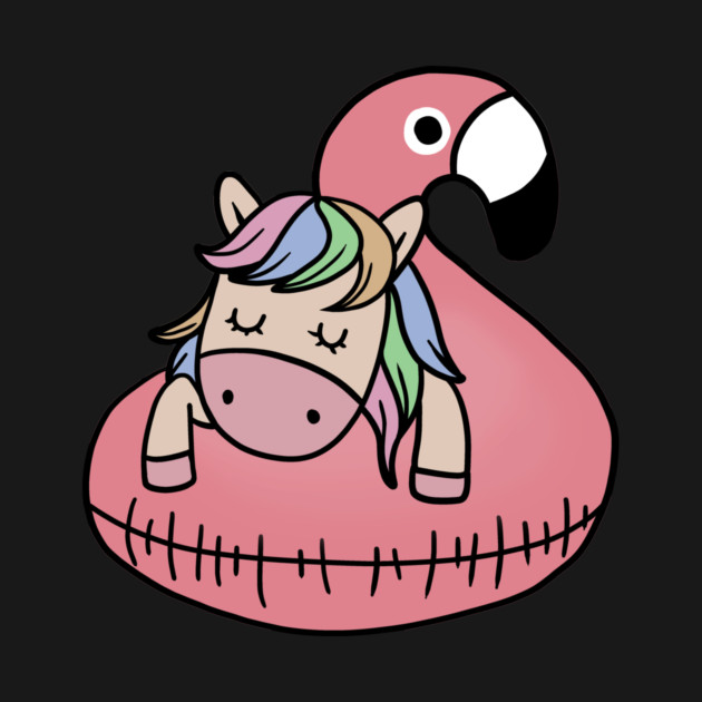 Unicorn Flamingo Chillin by logiamerch