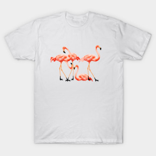 Flamingo Flock, Love Flamingos Tropical Birds T-Shirt