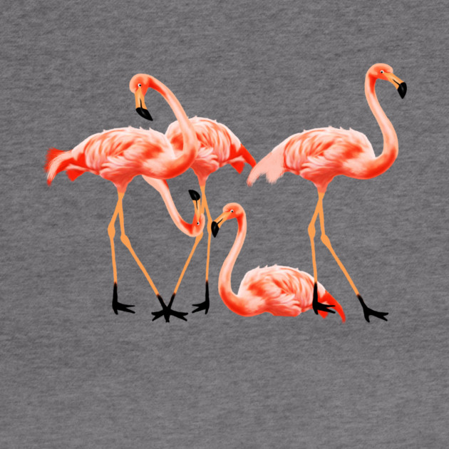 Flamingo Flock, Love Flamingos Tropical Birds by logiamerch